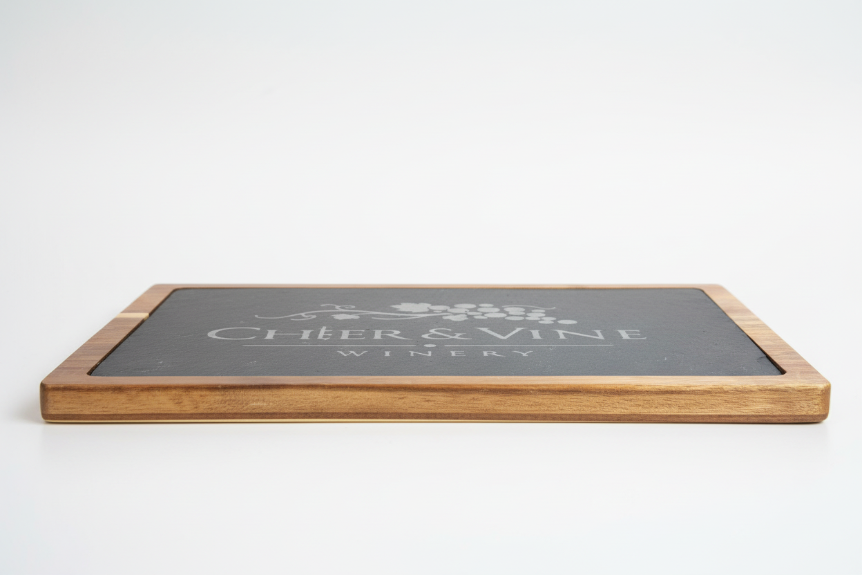 Slate Charcuterie Board - Side View
