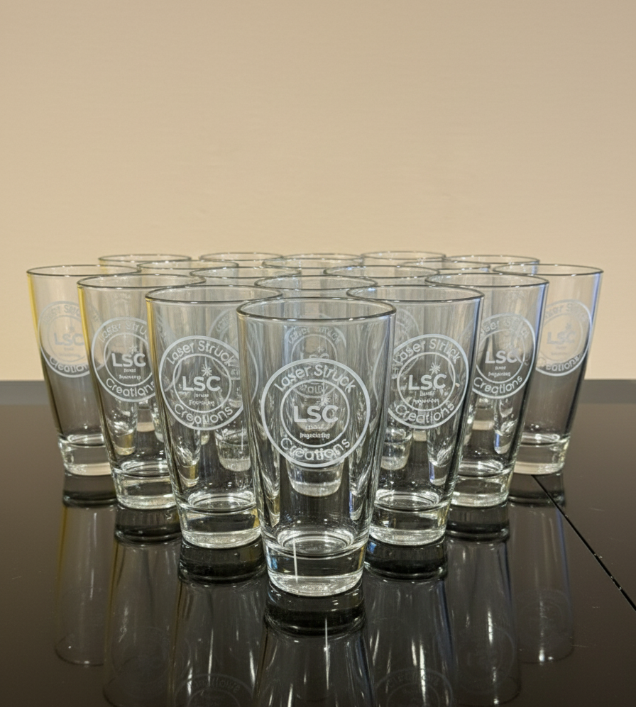 Home Bar Collection Personalized Pint Glass Custom Beer Glasses Barware Set Collector Quality Drinkware Premium Glass Construction Precision Engraved Design Custom Name Option Personal Bar Accessory Entertaining Essential Unique Glassware