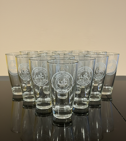 Home Bar Collection Personalized Pint Glass Custom Beer Glasses Barware Set Collector Quality Drinkware Premium Glass Construction Precision Engraved Design Custom Name Option Personal Bar Accessory Entertaining Essential Unique Glassware