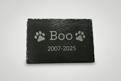pet memorial laser engraved