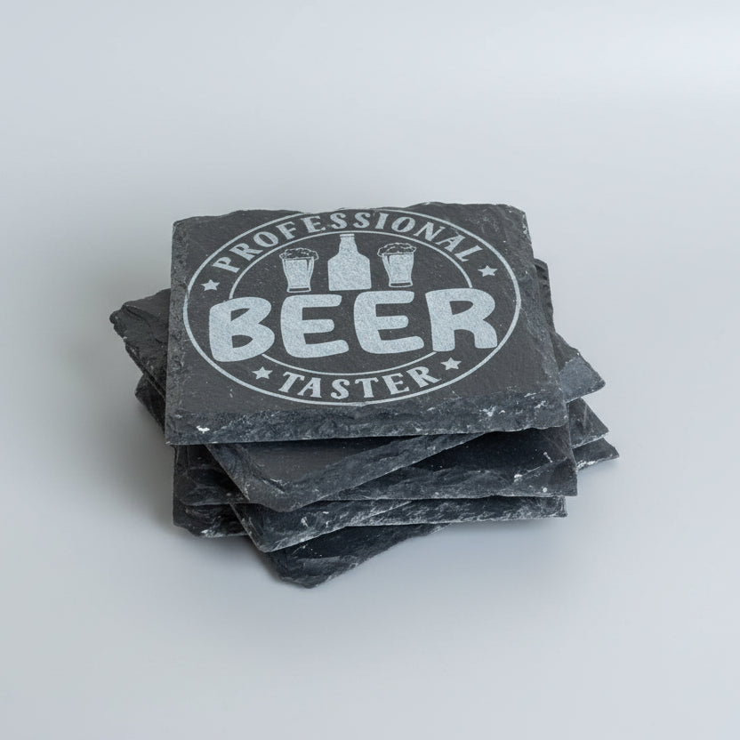 Funny Beer Coaster – Laser Engraved Slate with Sarcastic Sayings