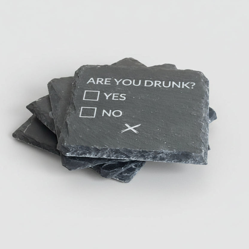 are you drunk funny coaster
