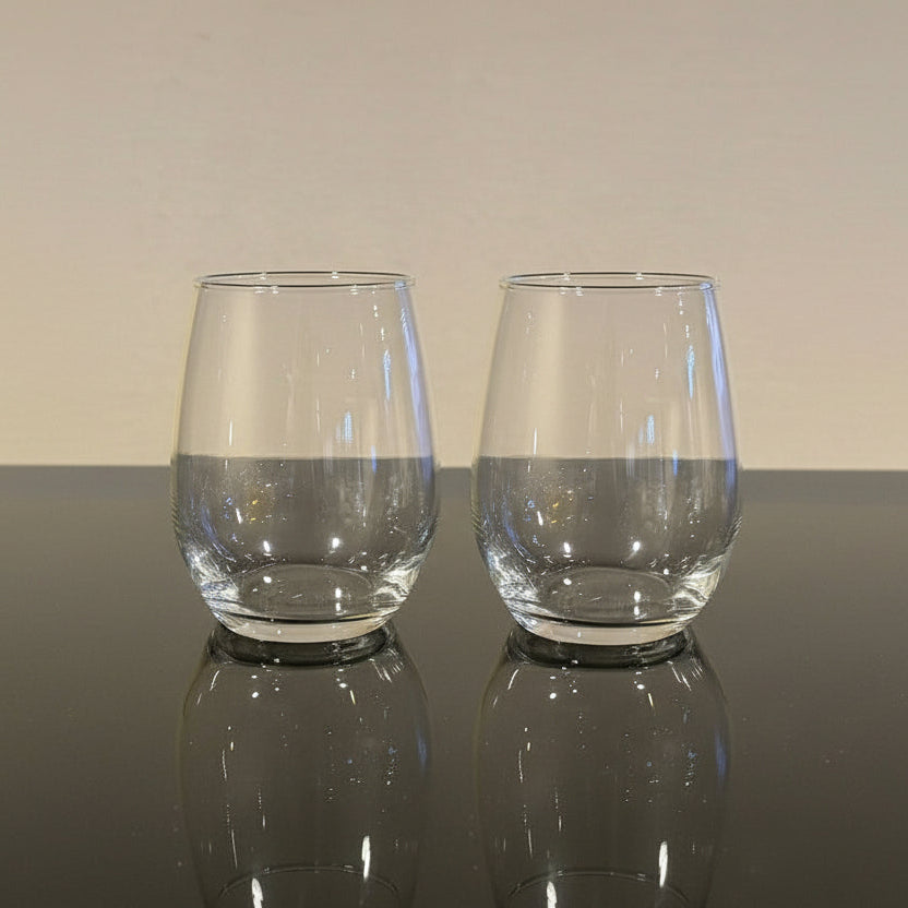 Stemless Wine Glass Collection Engraved Design Set Personalized Wedding Gift Perfect Custom Glassware Premium Housewarming Present Modern Home Bar Essential Elegant Celebration Toast Glasses Sophisticated Engraving Details Beautiful