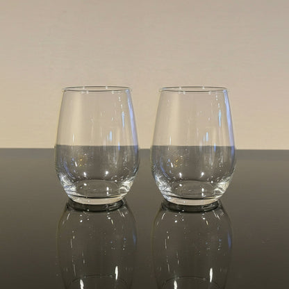 Stemless Wine Glass Collection Engraved Design Set Personalized Wedding Gift Perfect Custom Glassware Premium Housewarming Present Modern Home Bar Essential Elegant Celebration Toast Glasses Sophisticated Engraving Details Beautiful