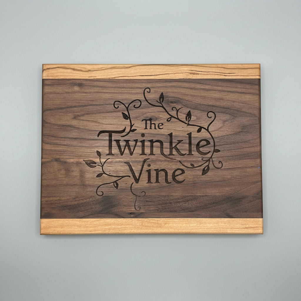 Personalized Kitchen Gift Custom Cutting Board Engraved Wood Design Handcrafted Solid Construction Two Tone Premium Quality Perfect Wedding Present Anniversary Gift Housewarming Essential Beautiful Serving Board Functional Food Preparation