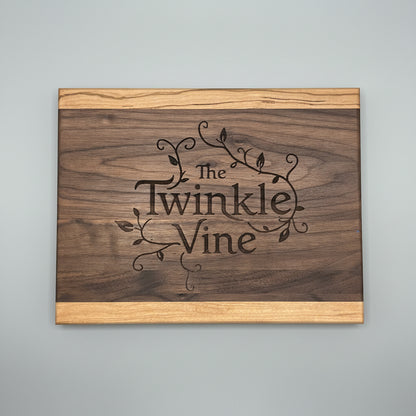 Personalized Kitchen Gift Custom Cutting Board Engraved Wood Design Handcrafted Solid Construction Two Tone Premium Quality Perfect Wedding Present Anniversary Gift Housewarming Essential Beautiful Serving Board Functional Food Preparation