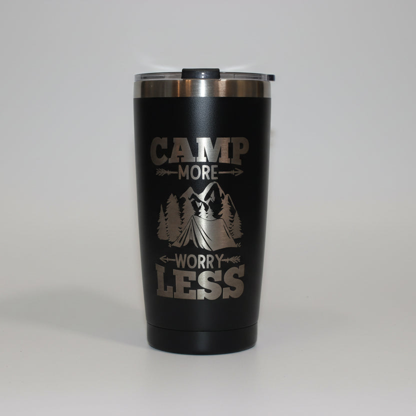 Laser Engraved Design Custom Tumbler Collection 20 Oz Insulated Stainless Steel Travel Cup Personalized Mountain Graphic Perfect Camping Gift Nature Lover Present Outdoor Adventure Essential Temperature Control Construction Premium Quality