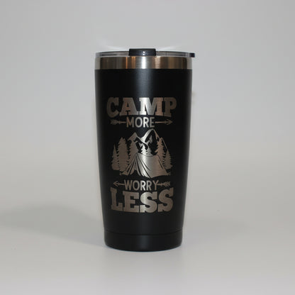 Laser Engraved Design Custom Tumbler Collection 20 Oz Insulated Stainless Steel Travel Cup Personalized Mountain Graphic Perfect Camping Gift Nature Lover Present Outdoor Adventure Essential Temperature Control Construction Premium Quality