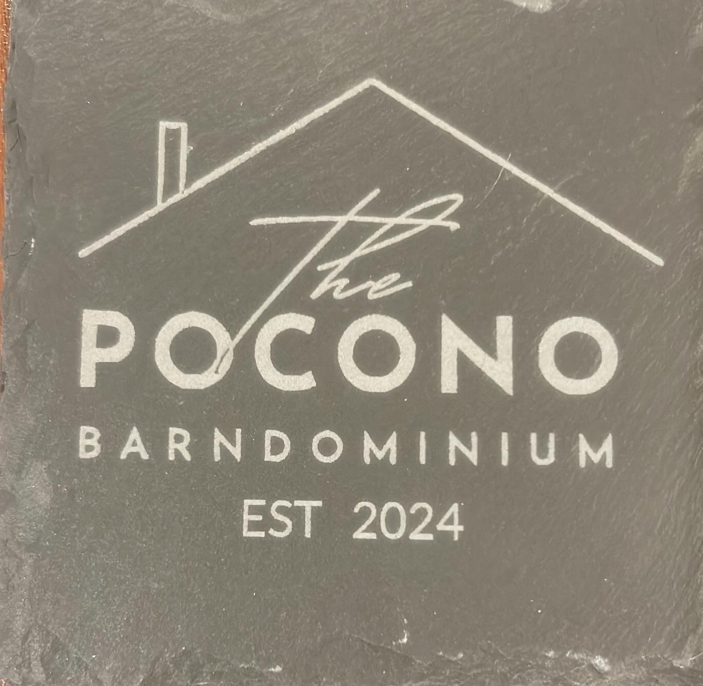 logo laser engraved coaster 