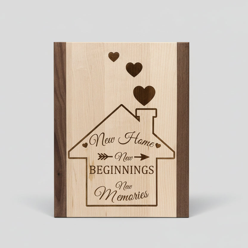Wedding Gift Cutting Board Custom Engraved Personalized Kitchen Essential Handcrafted Solid Wood Construction Two Tone Design Premium Quality Craftsmanship Perfect Anniversary Present Housewarming Gift Beautiful Serving Display Functional
