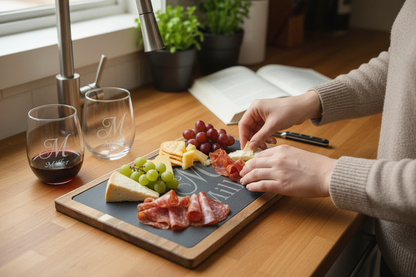 Wine Gift Set With Custom Engraving Premium Charcuterie Box Personalized Corporate Gift Collection Artisan Food Pairing Client Appreciation Present Housewarming Gift Essential Executive Gifting Solution Professional Presentation Ready